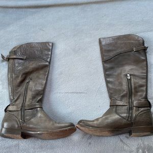 Frye Riding Boots Silver Brown; 9.5